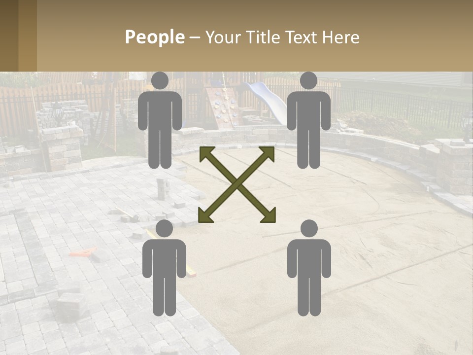 A Backyard With A Slide And A Playground In The Background PowerPoint Template