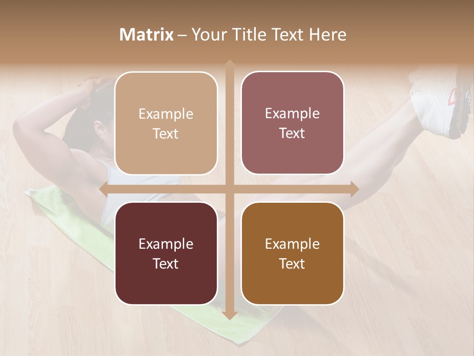 A Woman Is Doing A Yoga Pose On A Mat PowerPoint Template