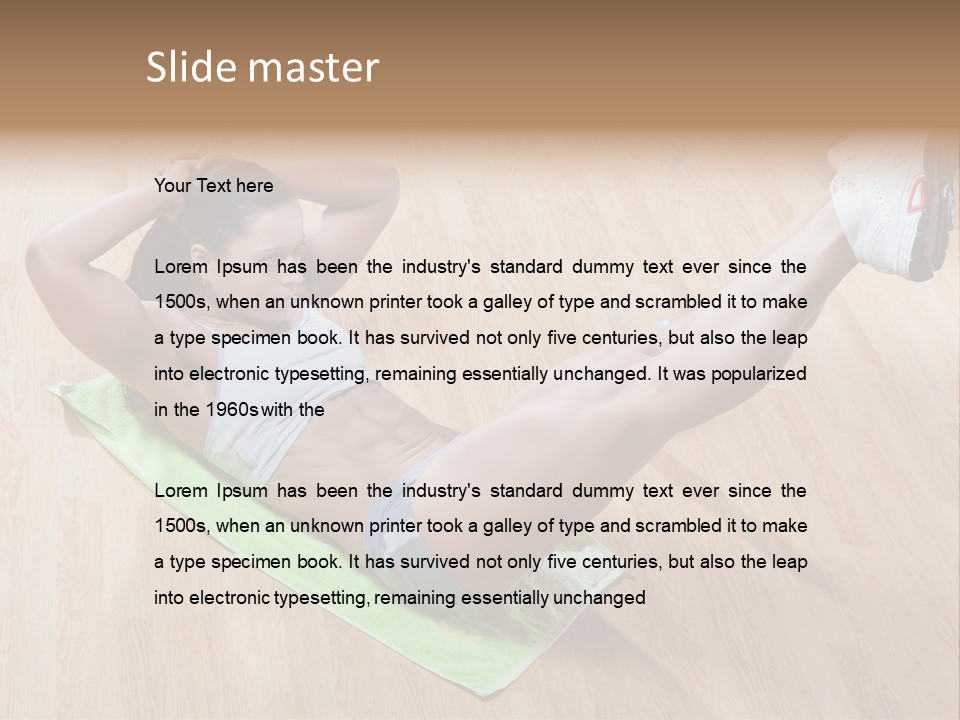 A Woman Is Doing A Yoga Pose On A Mat PowerPoint Template