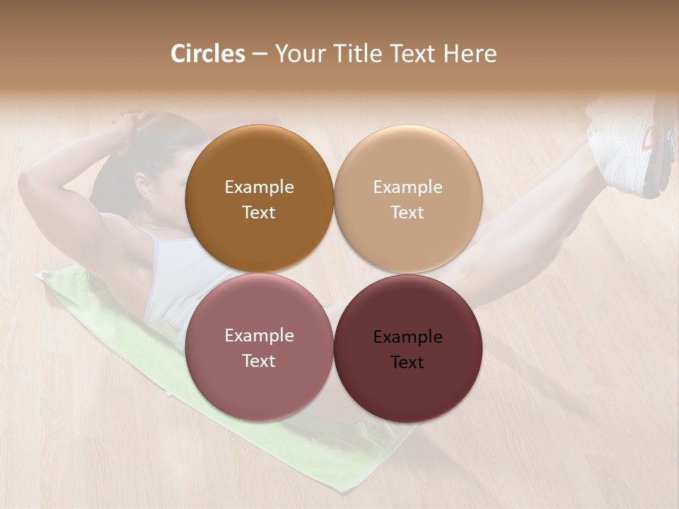 A Woman Is Doing A Yoga Pose On A Mat PowerPoint Template