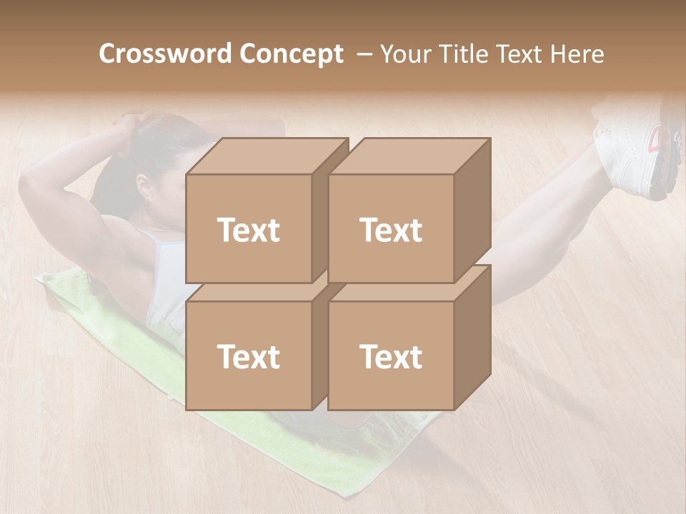 A Woman Is Doing A Yoga Pose On A Mat PowerPoint Template