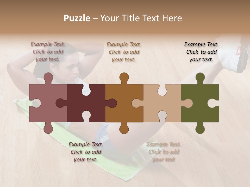 A Woman Is Doing A Yoga Pose On A Mat PowerPoint Template