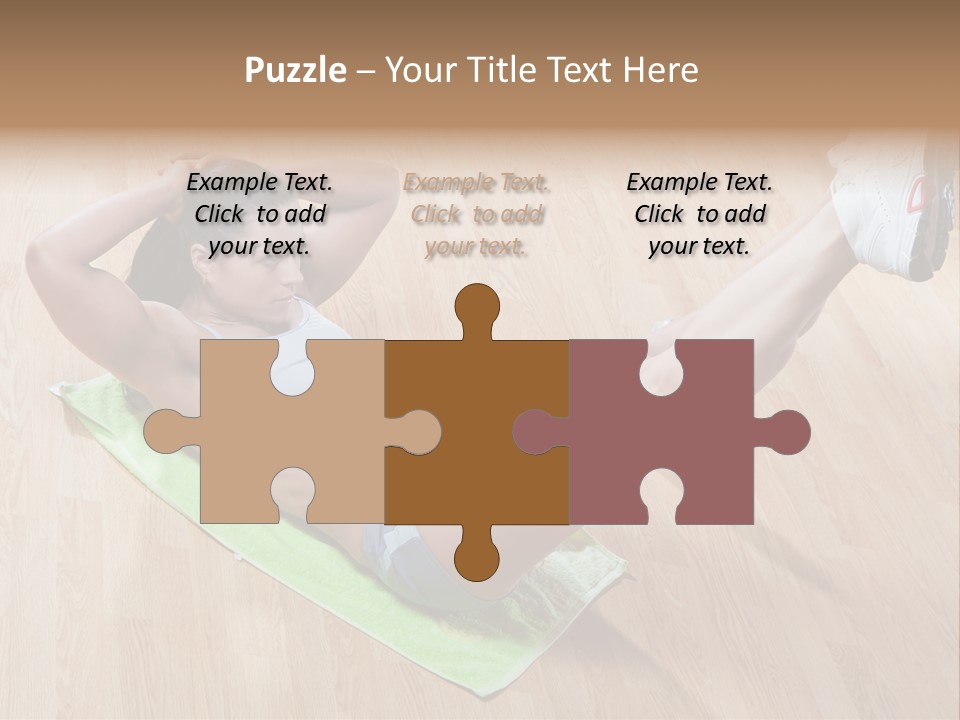 A Woman Is Doing A Yoga Pose On A Mat PowerPoint Template