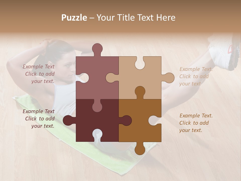 A Woman Is Doing A Yoga Pose On A Mat PowerPoint Template