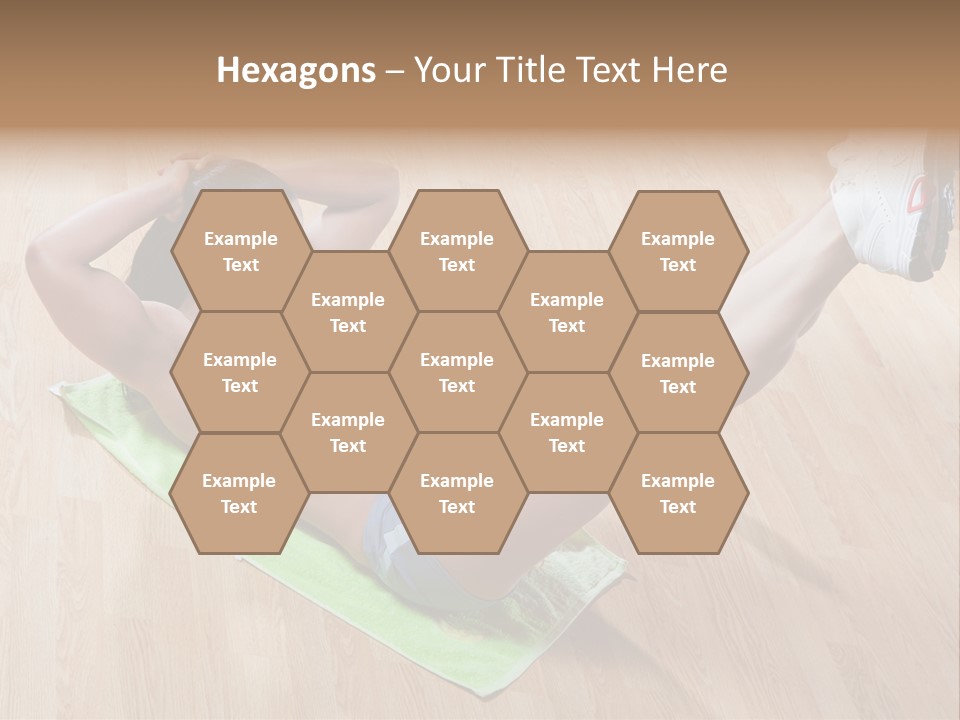 A Woman Is Doing A Yoga Pose On A Mat PowerPoint Template