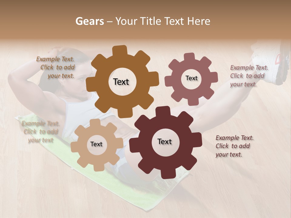 A Woman Is Doing A Yoga Pose On A Mat PowerPoint Template