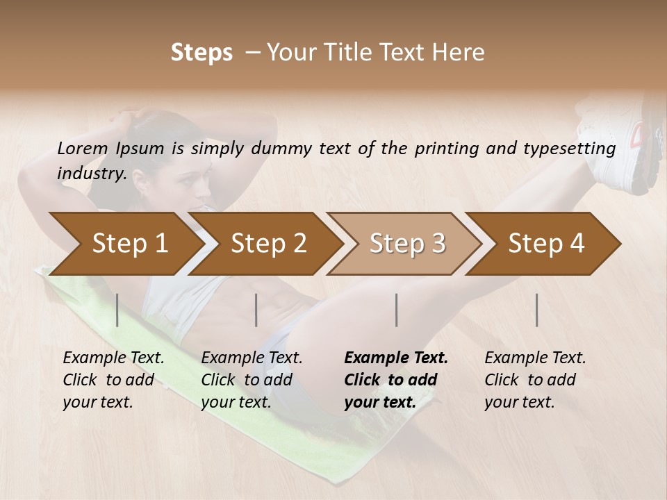 A Woman Is Doing A Yoga Pose On A Mat PowerPoint Template