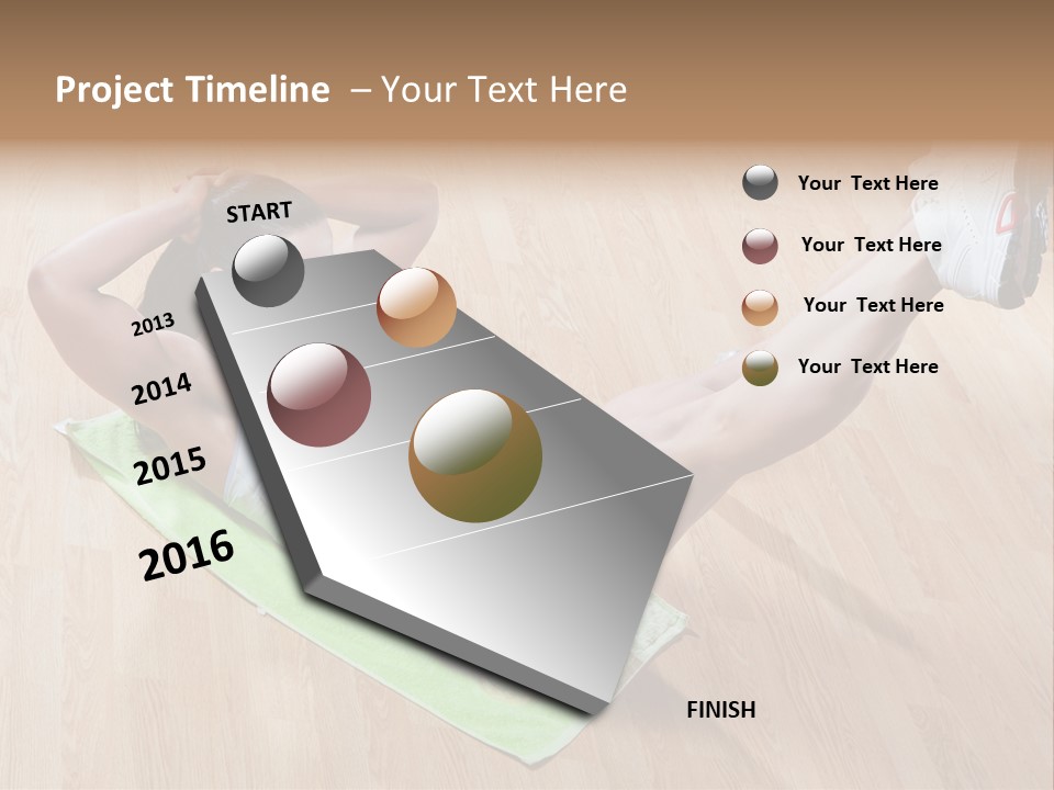 A Woman Is Doing A Yoga Pose On A Mat PowerPoint Template