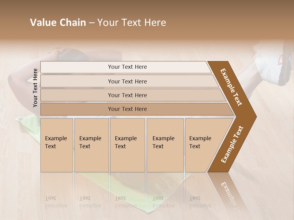 A Woman Is Doing A Yoga Pose On A Mat PowerPoint Template