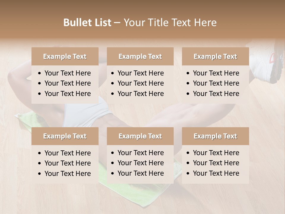 A Woman Is Doing A Yoga Pose On A Mat PowerPoint Template