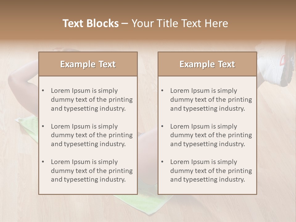 A Woman Is Doing A Yoga Pose On A Mat PowerPoint Template