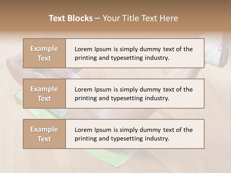 A Woman Is Doing A Yoga Pose On A Mat PowerPoint Template