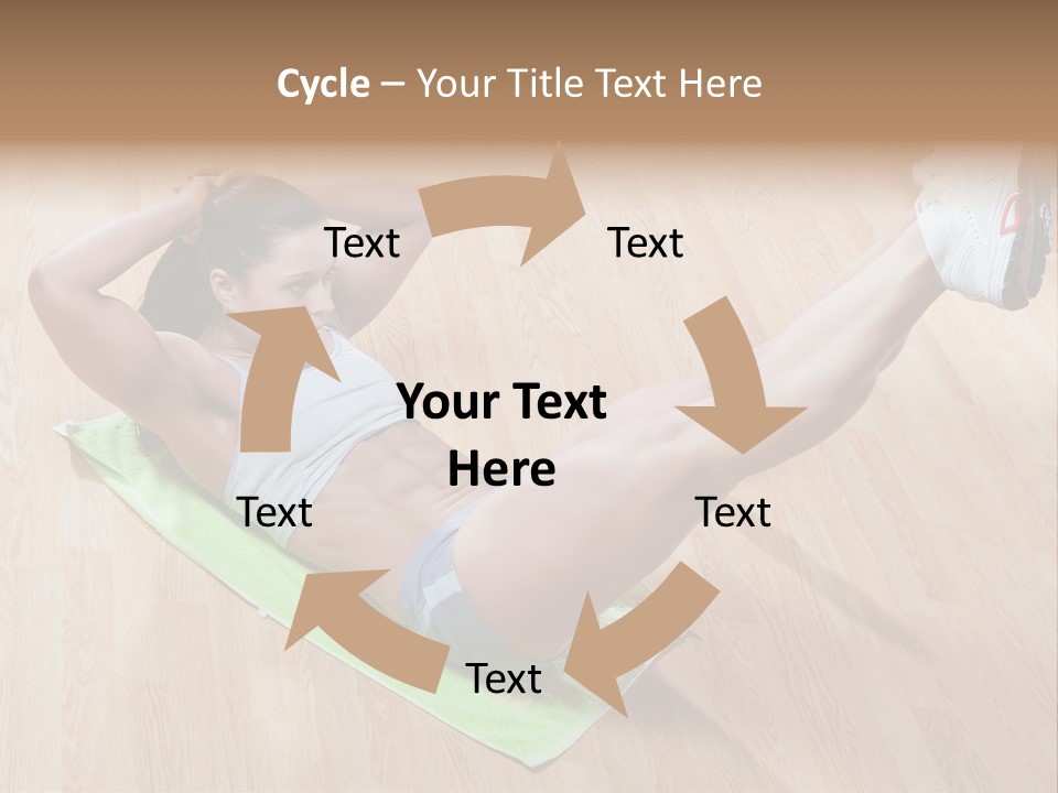 A Woman Is Doing A Yoga Pose On A Mat PowerPoint Template