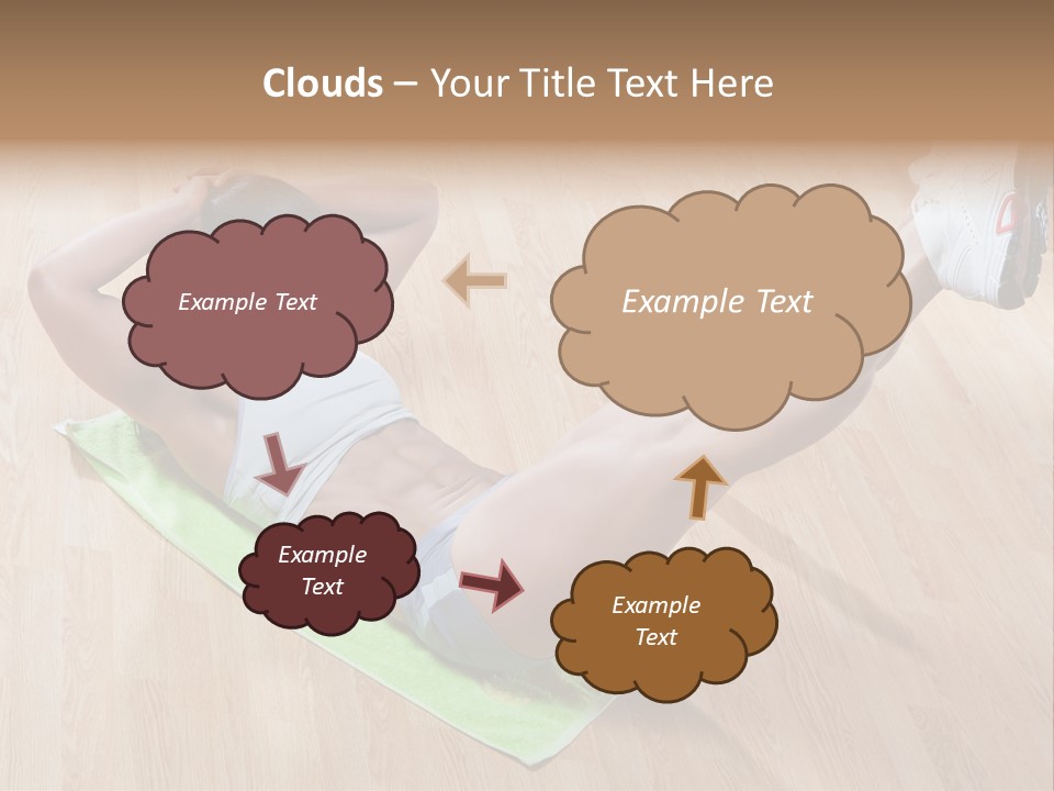 A Woman Is Doing A Yoga Pose On A Mat PowerPoint Template