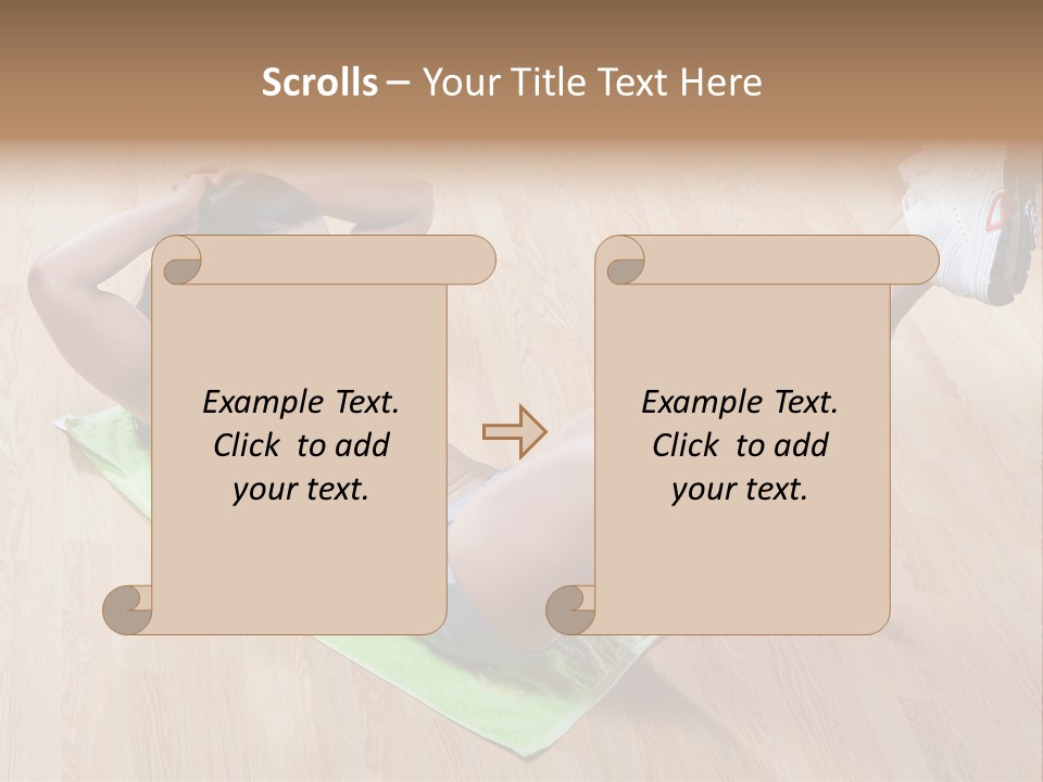 A Woman Is Doing A Yoga Pose On A Mat PowerPoint Template