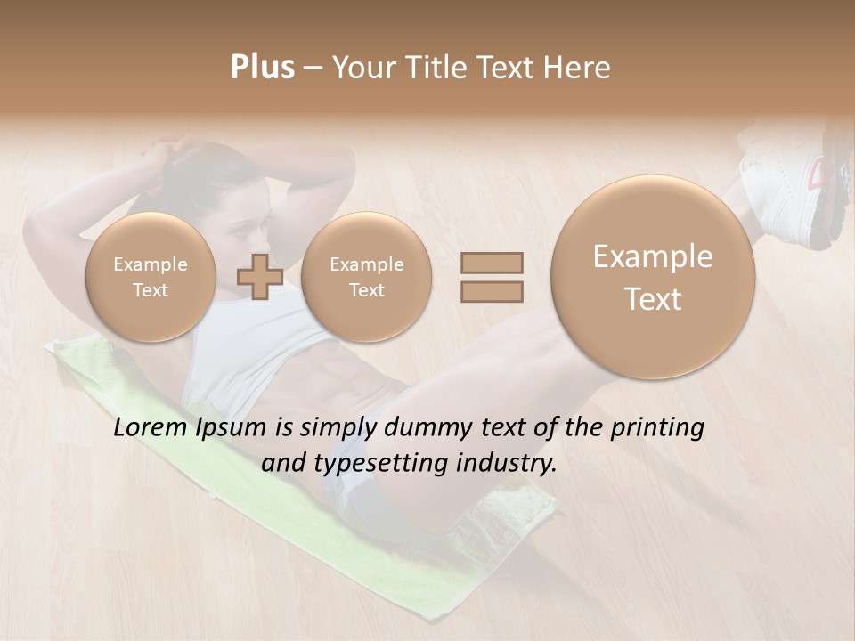 A Woman Is Doing A Yoga Pose On A Mat PowerPoint Template