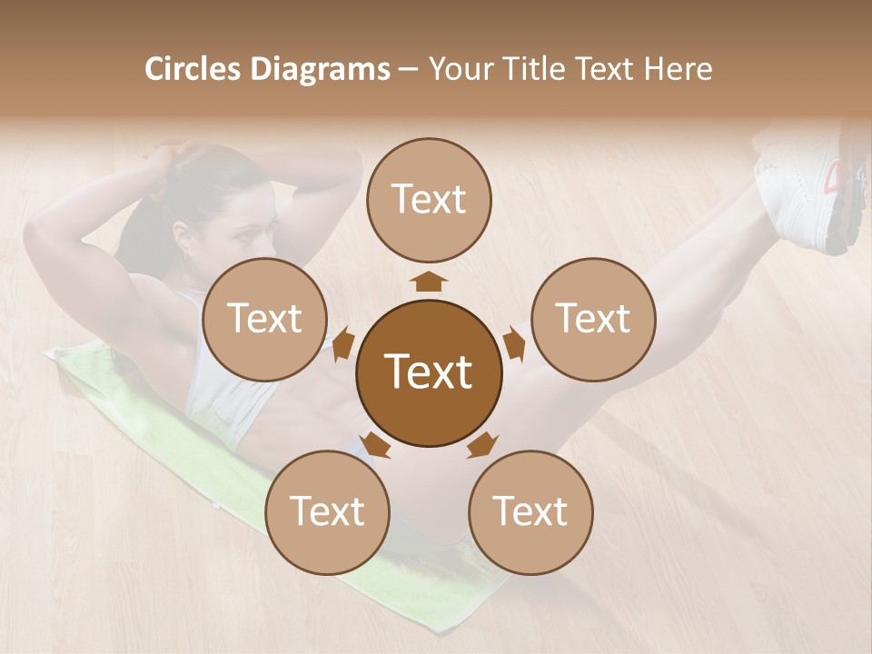 A Woman Is Doing A Yoga Pose On A Mat PowerPoint Template