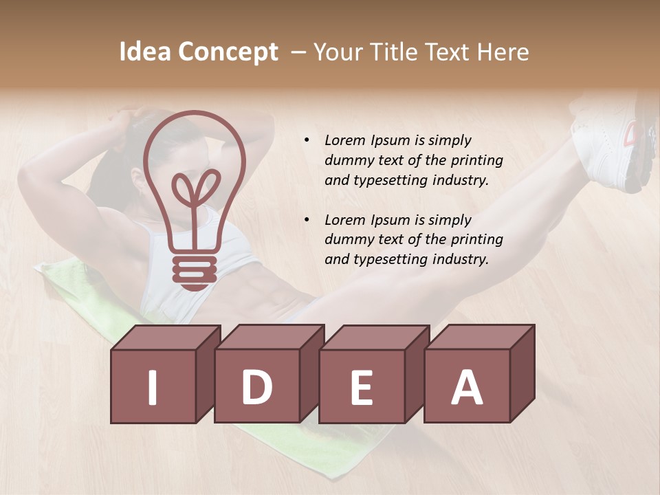 A Woman Is Doing A Yoga Pose On A Mat PowerPoint Template