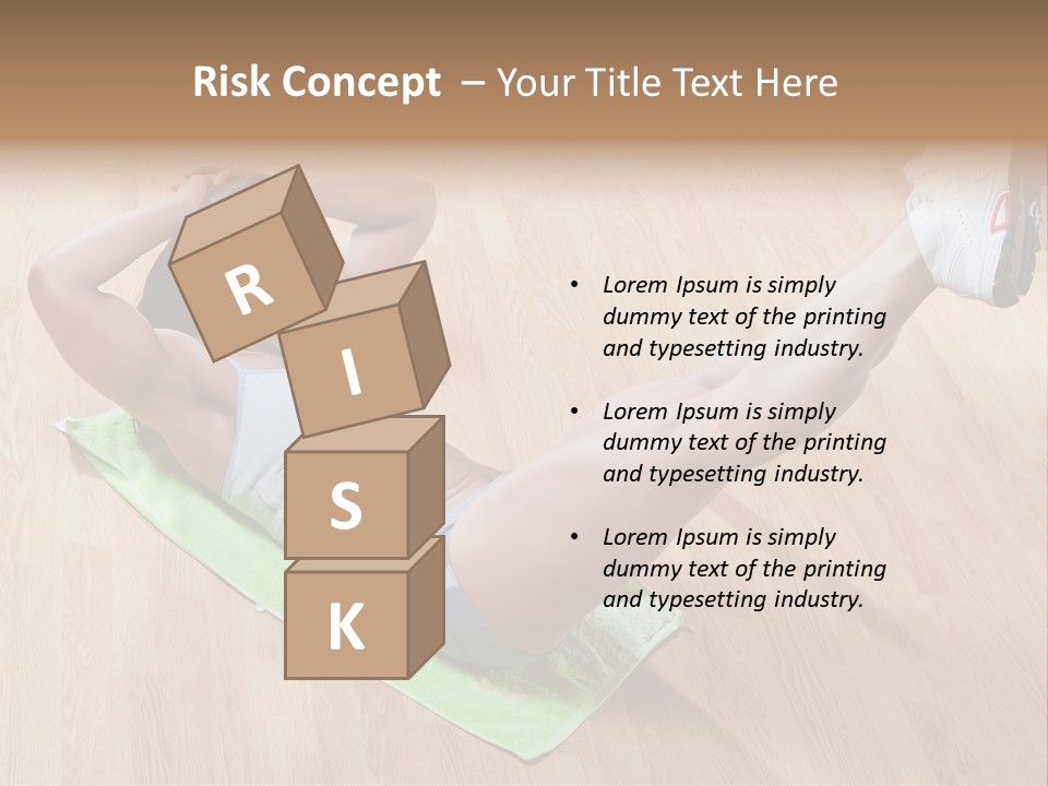 A Woman Is Doing A Yoga Pose On A Mat PowerPoint Template