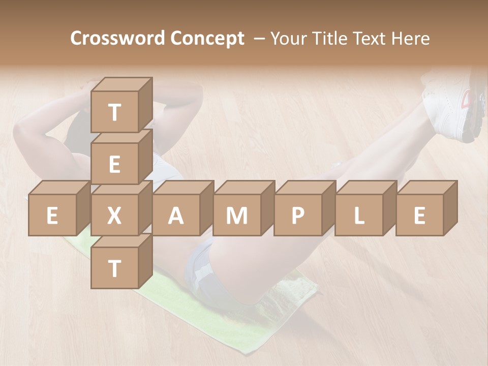 A Woman Is Doing A Yoga Pose On A Mat PowerPoint Template