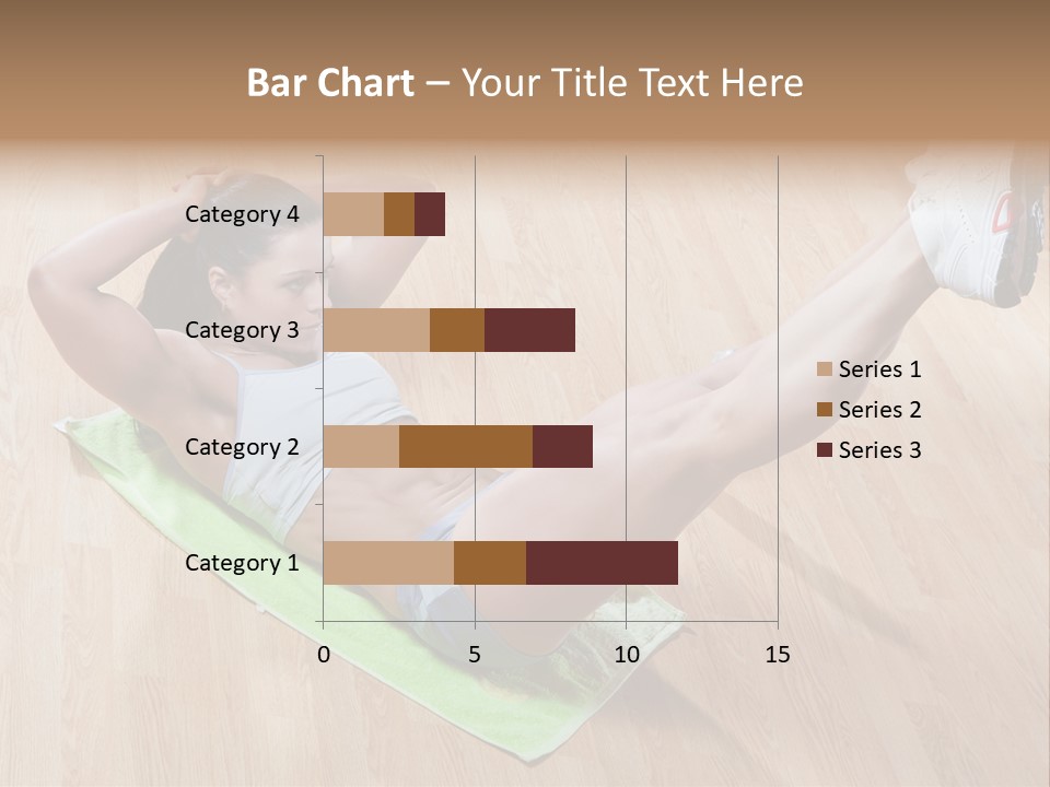 A Woman Is Doing A Yoga Pose On A Mat PowerPoint Template