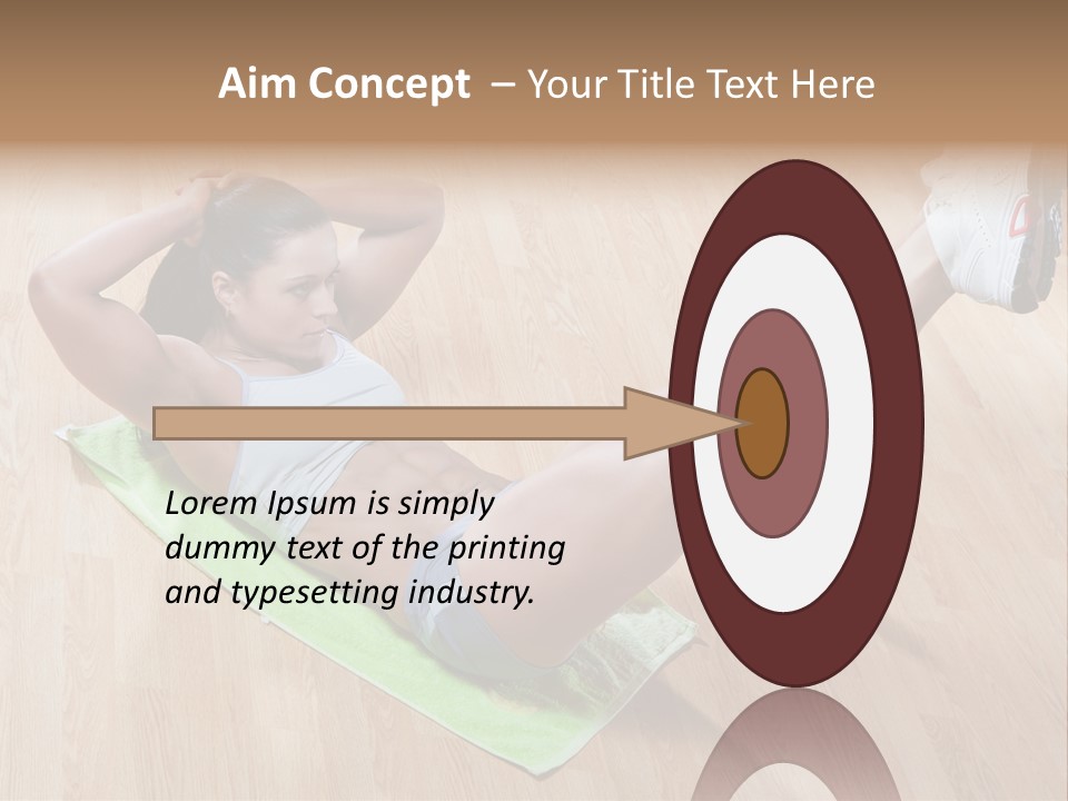 A Woman Is Doing A Yoga Pose On A Mat PowerPoint Template