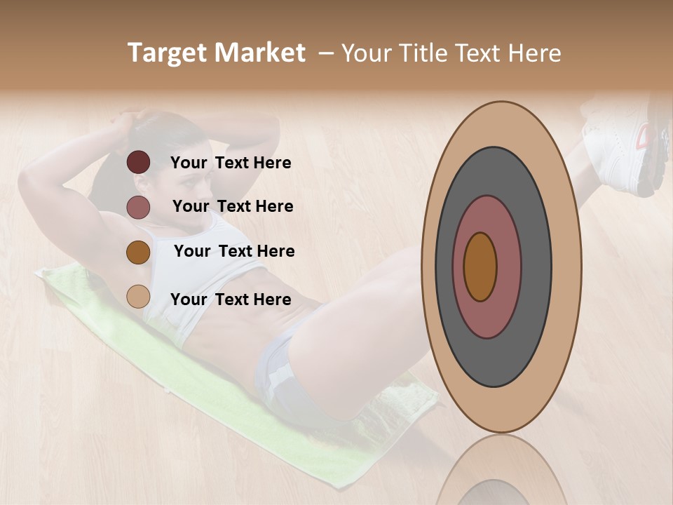 A Woman Is Doing A Yoga Pose On A Mat PowerPoint Template