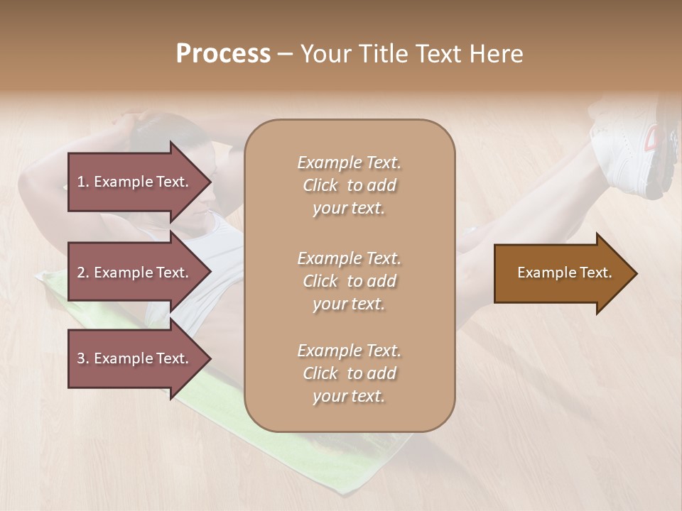 A Woman Is Doing A Yoga Pose On A Mat PowerPoint Template