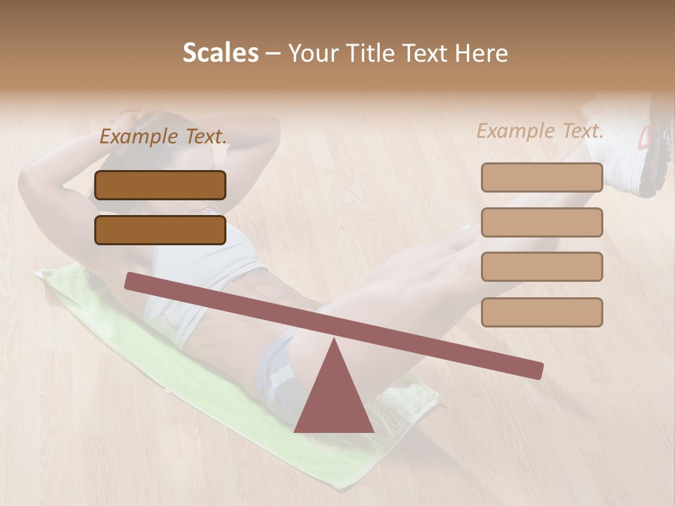 A Woman Is Doing A Yoga Pose On A Mat PowerPoint Template