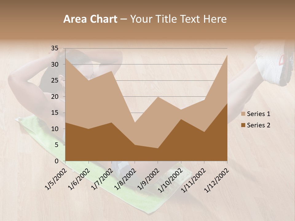 A Woman Is Doing A Yoga Pose On A Mat PowerPoint Template