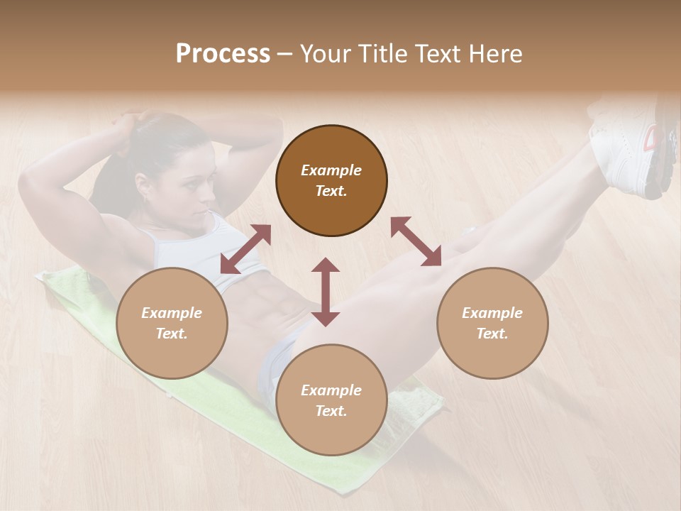 A Woman Is Doing A Yoga Pose On A Mat PowerPoint Template