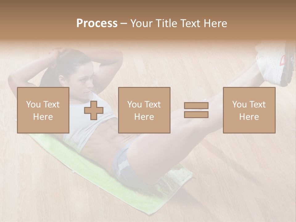 A Woman Is Doing A Yoga Pose On A Mat PowerPoint Template