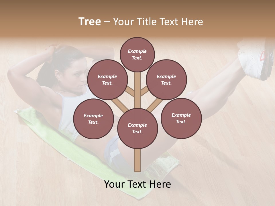 A Woman Is Doing A Yoga Pose On A Mat PowerPoint Template