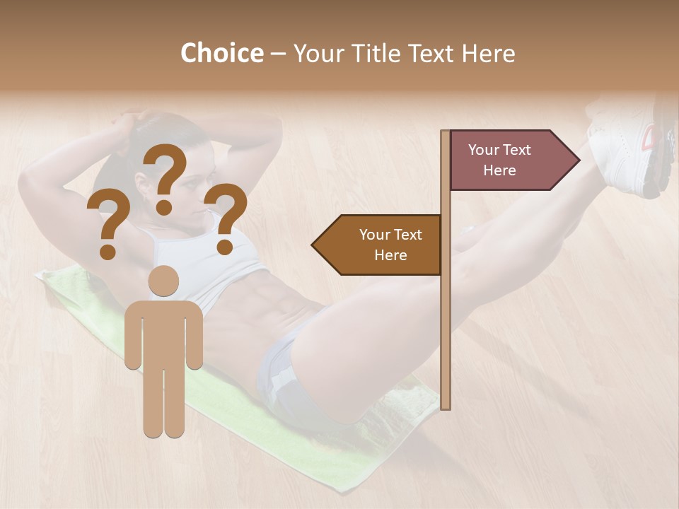 A Woman Is Doing A Yoga Pose On A Mat PowerPoint Template