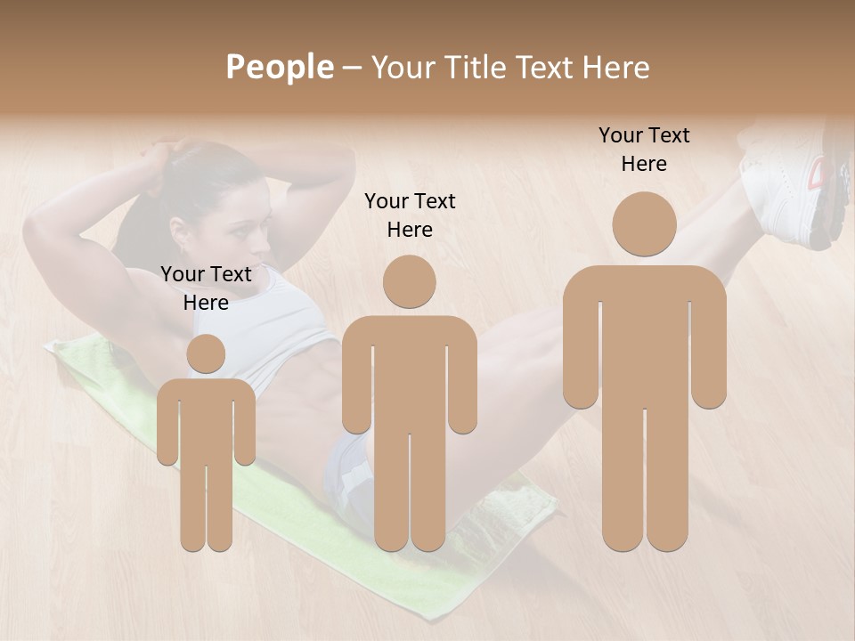 A Woman Is Doing A Yoga Pose On A Mat PowerPoint Template