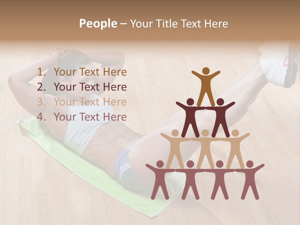 A Woman Is Doing A Yoga Pose On A Mat PowerPoint Template