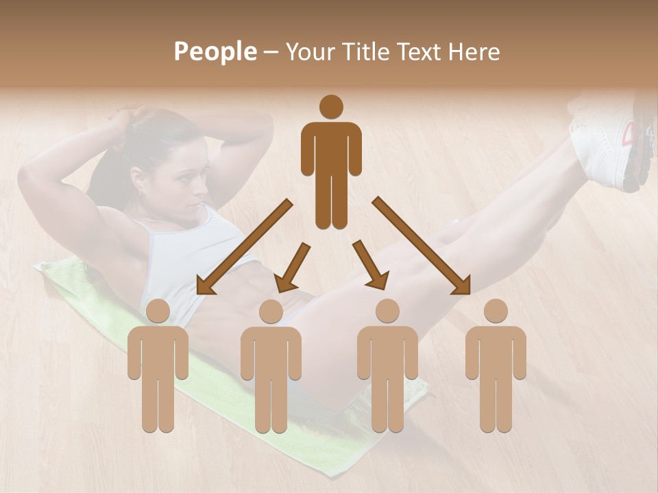 A Woman Is Doing A Yoga Pose On A Mat PowerPoint Template