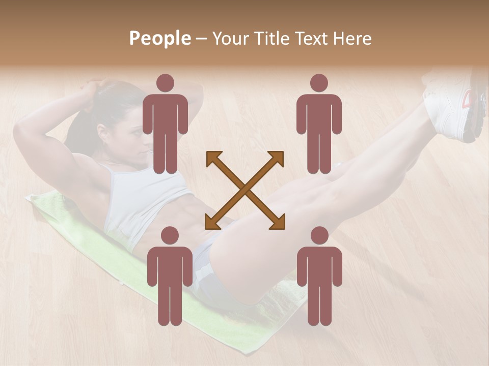 A Woman Is Doing A Yoga Pose On A Mat PowerPoint Template