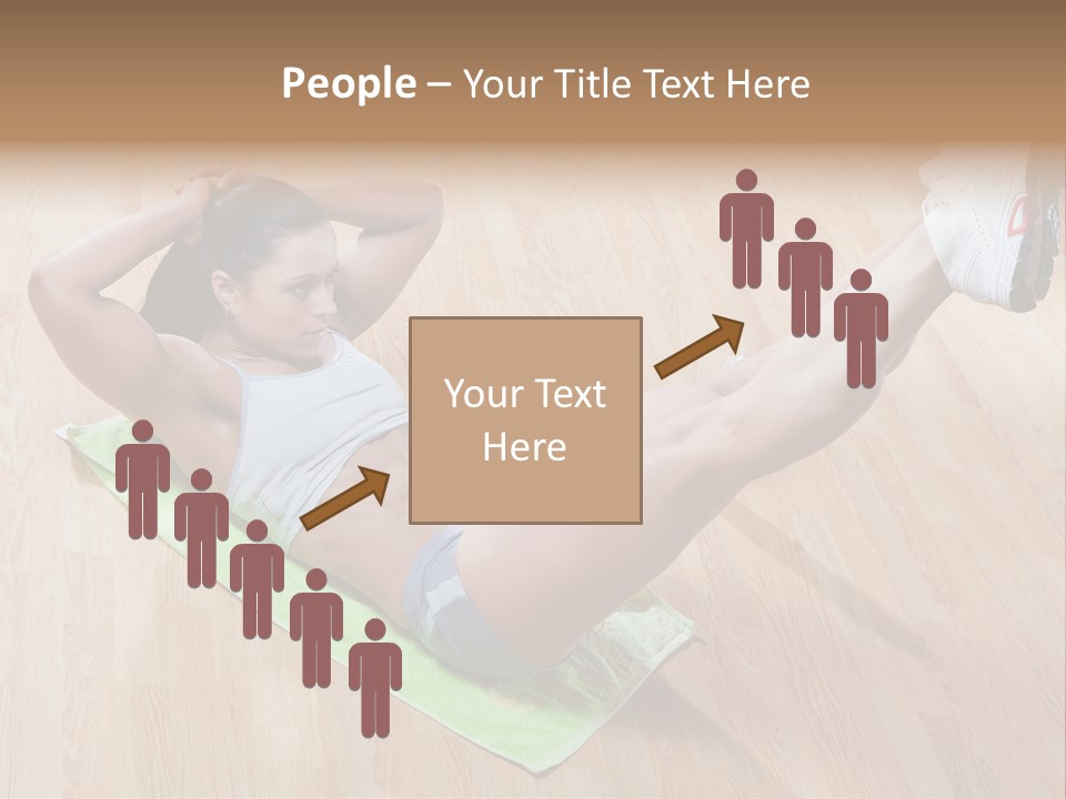 A Woman Is Doing A Yoga Pose On A Mat PowerPoint Template