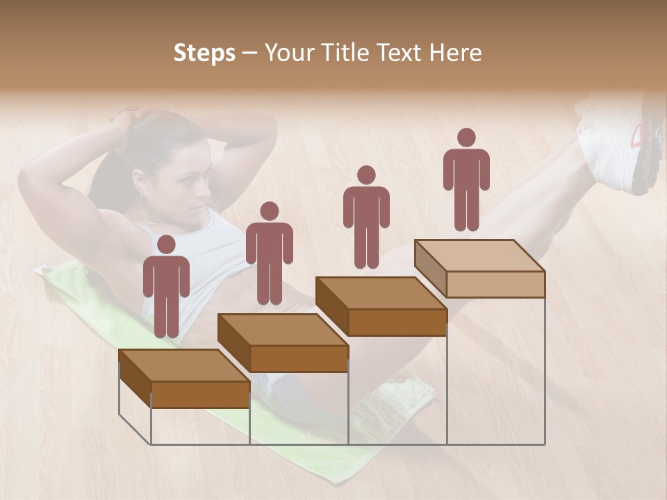 A Woman Is Doing A Yoga Pose On A Mat PowerPoint Template