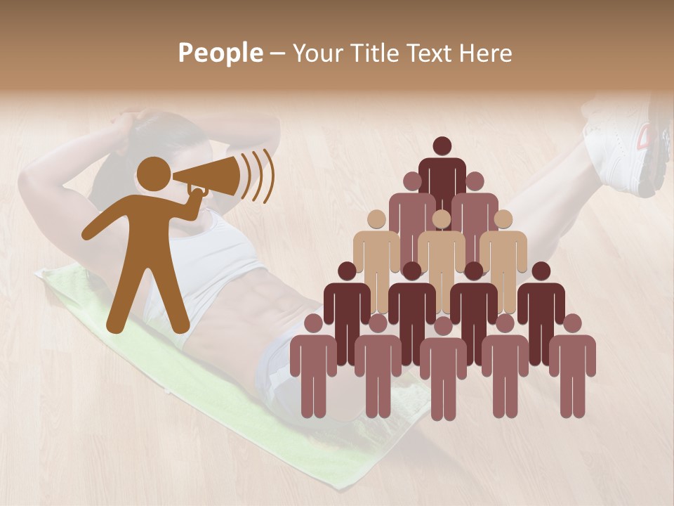 A Woman Is Doing A Yoga Pose On A Mat PowerPoint Template