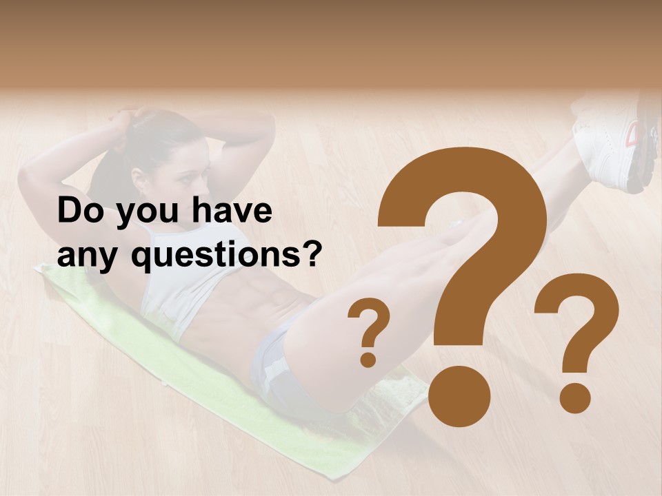 A Woman Is Doing A Yoga Pose On A Mat PowerPoint Template