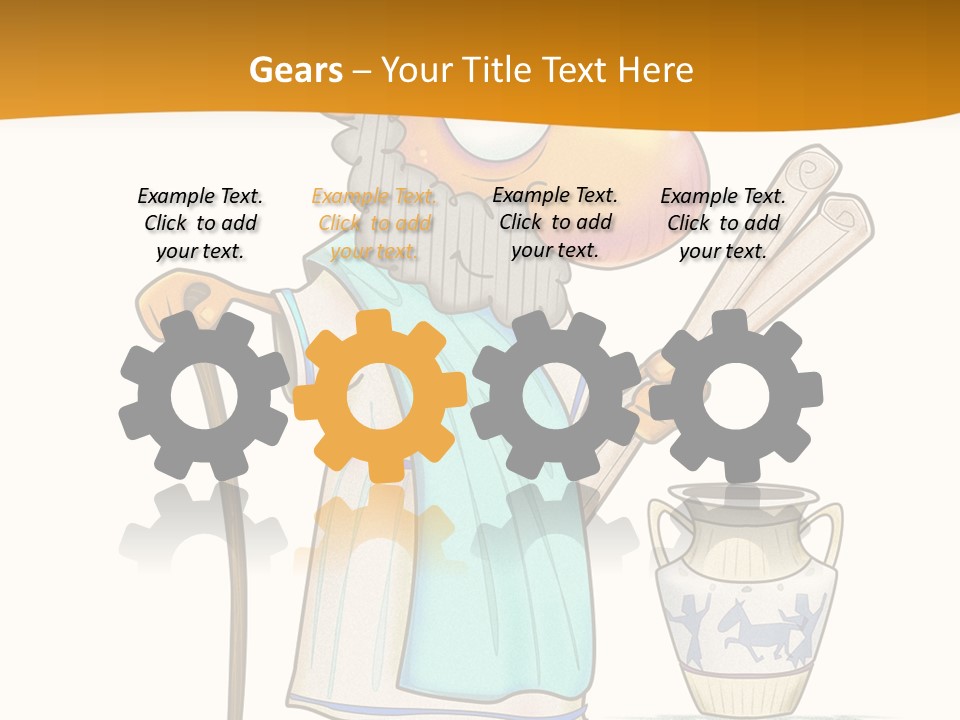 A Man With A Beard Holding A Baseball Bat PowerPoint Template