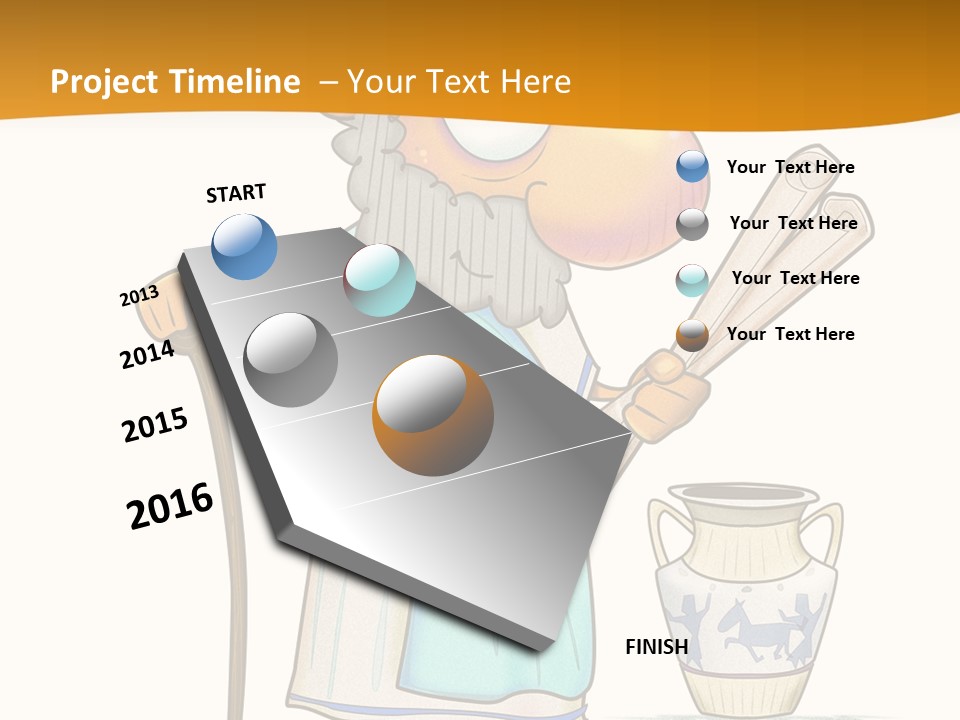 A Man With A Beard Holding A Baseball Bat PowerPoint Template