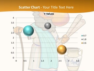 A Man With A Beard Holding A Baseball Bat PowerPoint Template