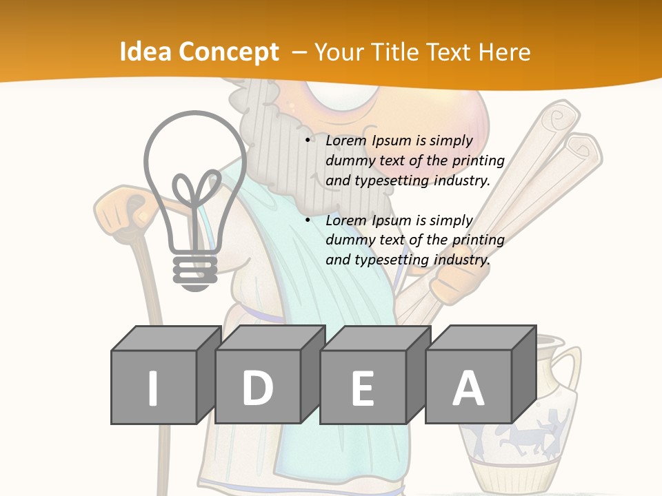 A Man With A Beard Holding A Baseball Bat PowerPoint Template