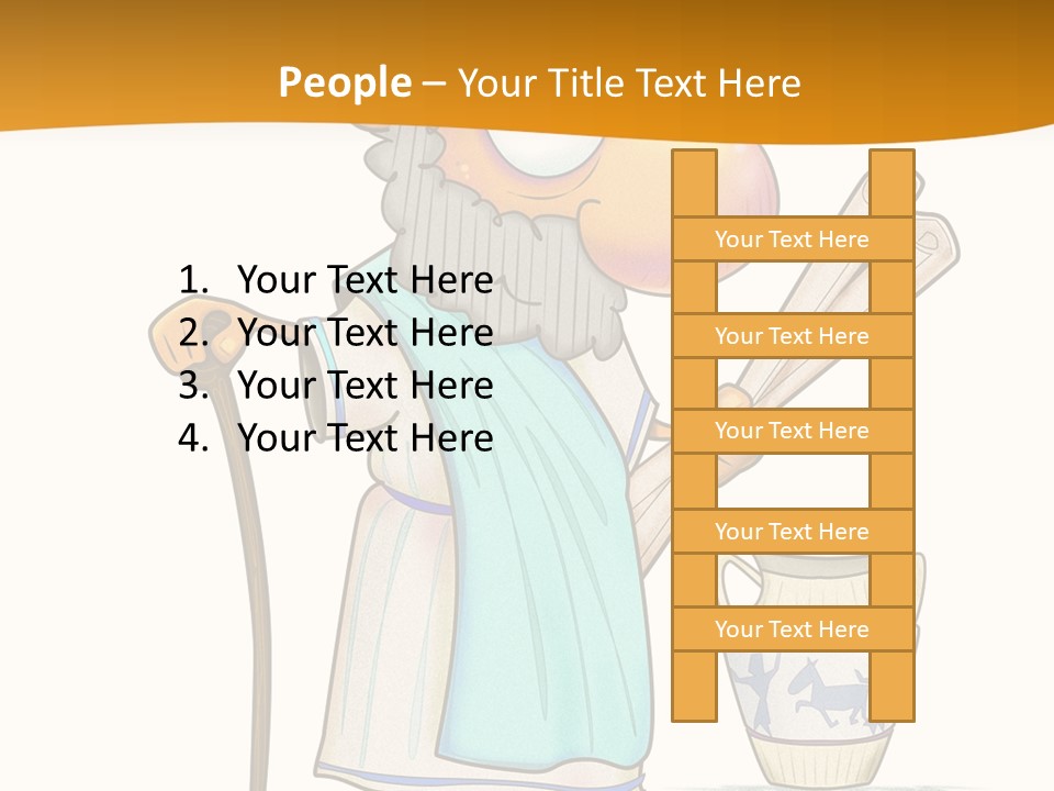 A Man With A Beard Holding A Baseball Bat PowerPoint Template