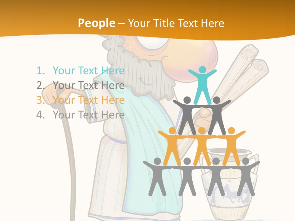 A Man With A Beard Holding A Baseball Bat PowerPoint Template