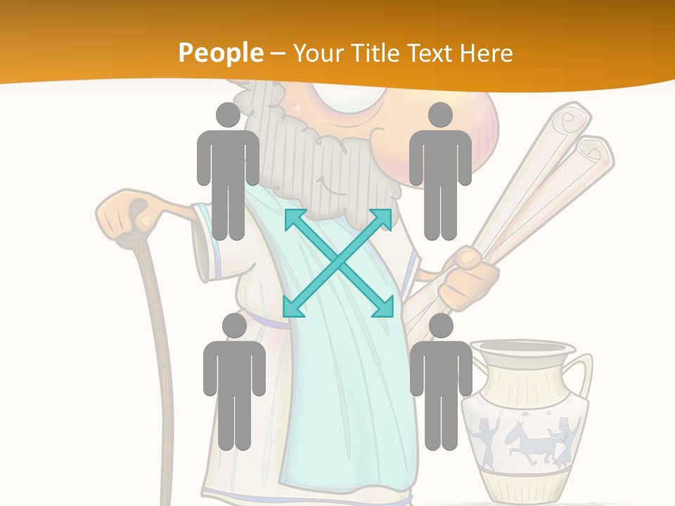 A Man With A Beard Holding A Baseball Bat PowerPoint Template