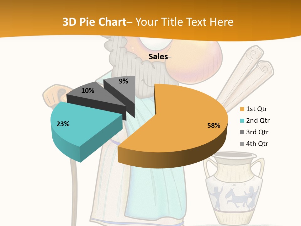 A Man With A Beard Holding A Baseball Bat PowerPoint Template